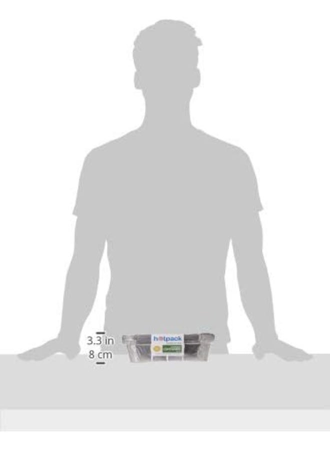 Hotpack حاوية ألومنيوم لتخزين الطعام القابل للتصرف من هوت باك سعة 2410 مل مع غطاء 10 قطع  - Image 3