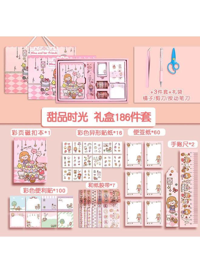 Bluejw Net Red Hand Ledger Suit Cute Girl Diary Walking Stick Material Tool Material Tape Sticker Gift Box To Zhe - Image 1