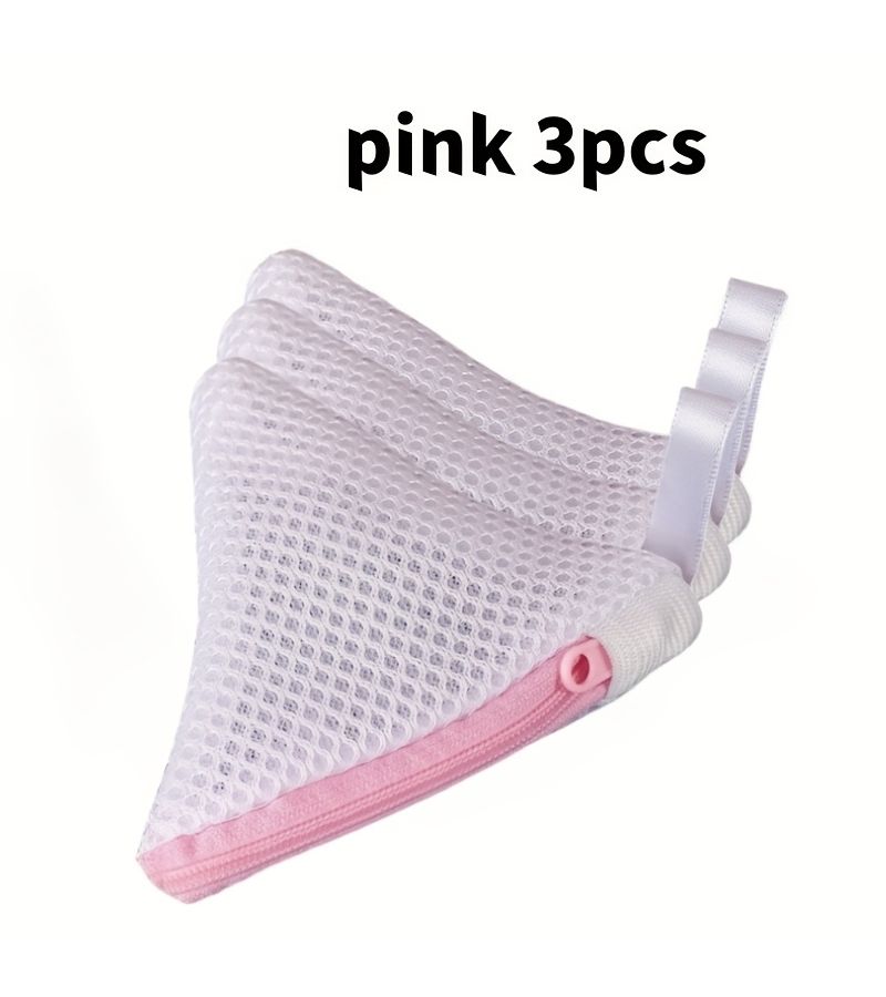 Triangle Laundry Sock And Small Item Storage Bags 3 Pcs Heavy Duty Mesh With Zipper Closure And Corner Design Compatible With Laundry Detergent Fabric Softener And Shoe Bags For Laundry Room Organization - Image 2