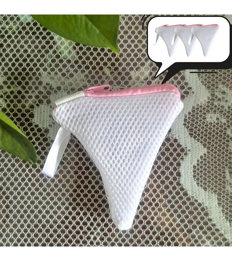 Triangle Laundry Sock And Small Item Storage Bags 3 Pcs Heavy Duty Mesh With Zipper Closure And Corner Design Compatible With Laundry Detergent Fabric Softener And Shoe Bags For Laundry Room Organization - Image 5