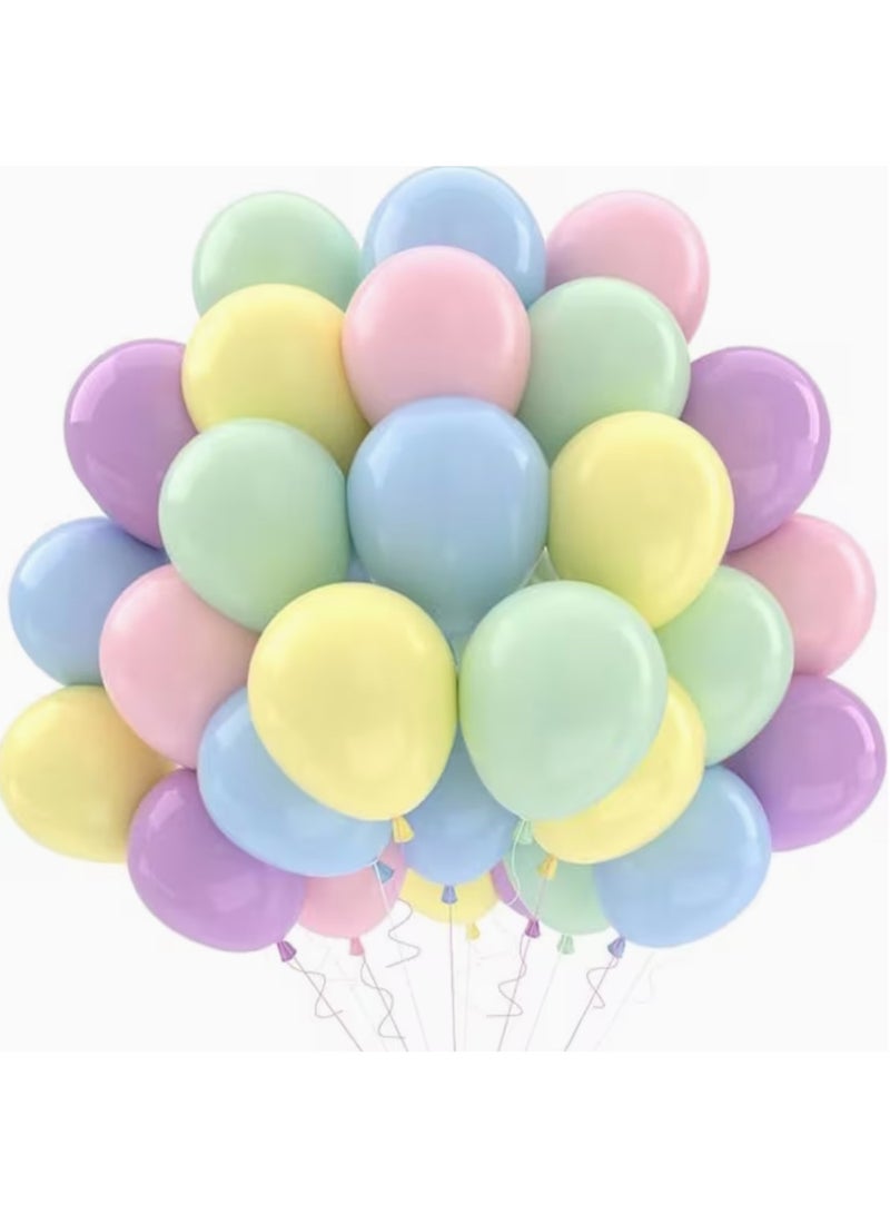 41pcs Colorful Birthday Themed Party Balloons Suit, Including Maca Pink Maca Yellow Maca Blue Maca Purple Balloons for Decorating Girl's Birthday Party - Image 1