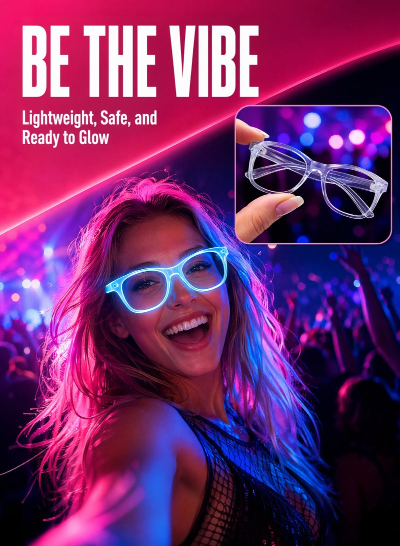 10 Pack Neon Glow Glasses Party Glasses Glow in The Dark UV Black Light Birthday Wedding Decorations Golw Party Supplies - Image 2