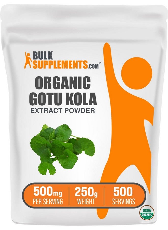 BulkSupplements.com Organic Gotu Kola Extract Powder - from Centella Asiatica Herb, Gotu Kola Powder - Herbal Supplement, Gluten Free, 500mg per Serving, 250g (8.8 oz) (Pack of 1) - Image 1