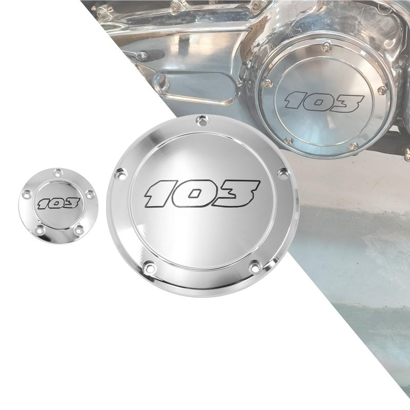 HDBUBALUS 5 Holes Derby Cover Engine Timing Cover Points Cover Fit for Harley Touring Trike Dyna Softail - Image 2
