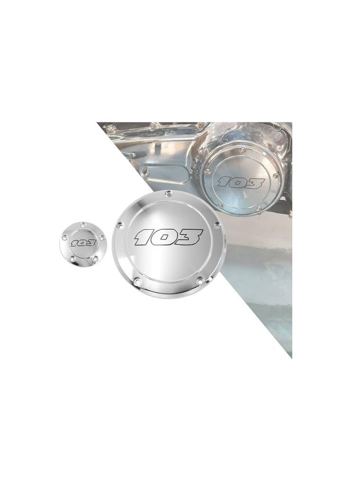 HDBUBALUS 5 Holes Derby Cover Engine Timing Cover Points Cover Fit for Harley Touring Trike Dyna Softail - Image 1