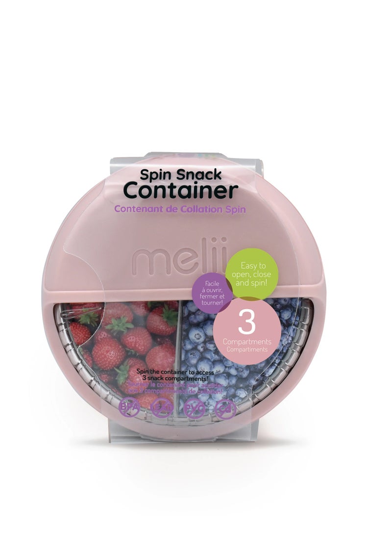 Spin Container For Kids 3 Compartment Snack Container With Exciting Spin Feature Bpa Free Portable And Easy To Clean Snack Companion