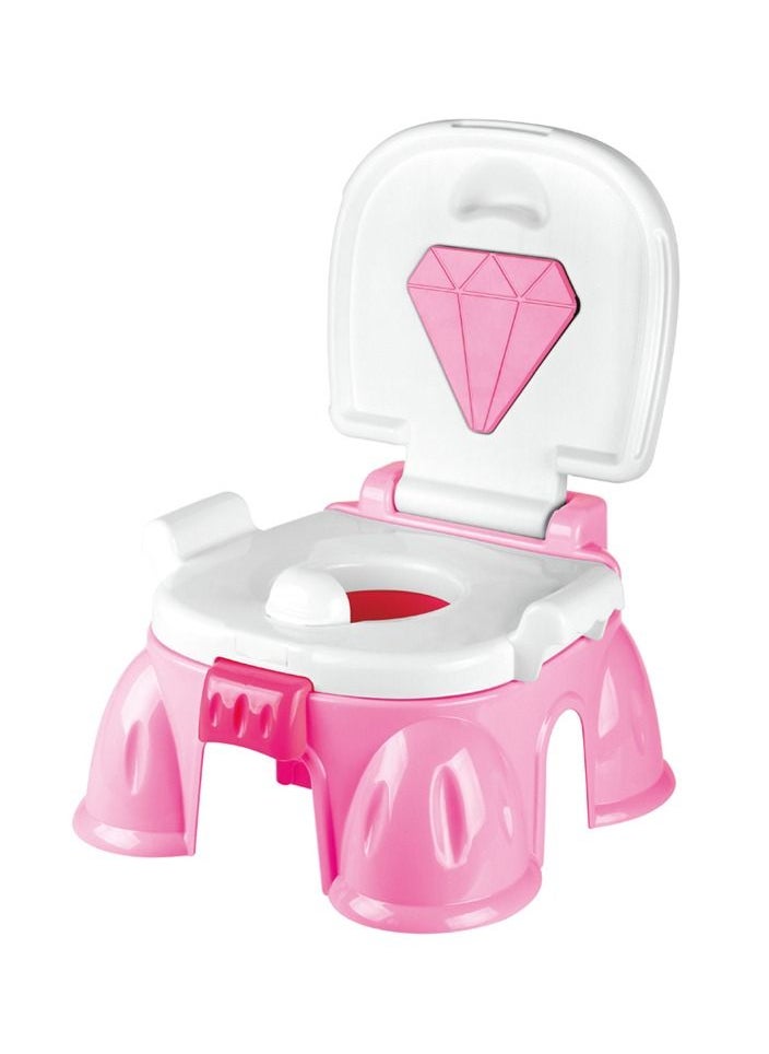 Potty training chair for toddlers with music and sounds in a royal shape, potty with music 3 in 1, suitable for the bathroom, to train children to potty