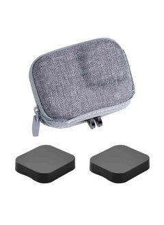 ULBTER Mini Storage Bag Case For Gopro Hero13 Hero12 Hero11 Hero10 Hero9 Hero8 Black + Gopro Hero 12 11 10 9 8 Rubber Lens Cap Cover Carrying Grey Box Accessory For Go Pro [2+1 Pack]  - Image 1