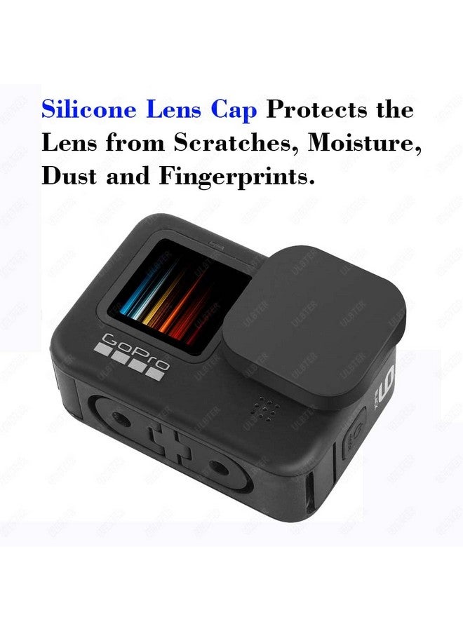 ULBTER Mini Storage Bag Case For Gopro Hero13 Hero12 Hero11 Hero10 Hero9 Hero8 Black + Gopro Hero 12 11 10 9 8 Rubber Lens Cap Cover Carrying Grey Box Accessory For Go Pro [2+1 Pack] - Image 2