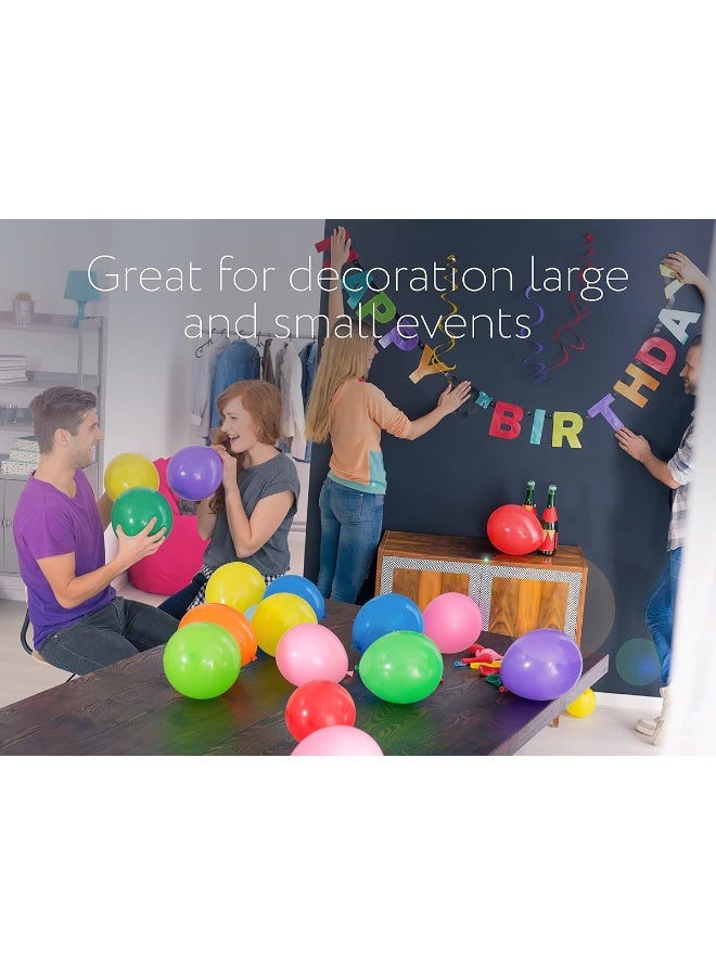 DusicoÂ® Balloons Rainbow Set (100 Pack) 12 Inches, Assorted Bright Colors, Made With Strong Multicolored Latex, For Helium Or Air Use. Kids Birthday Party Decoration Accessory - Image 5