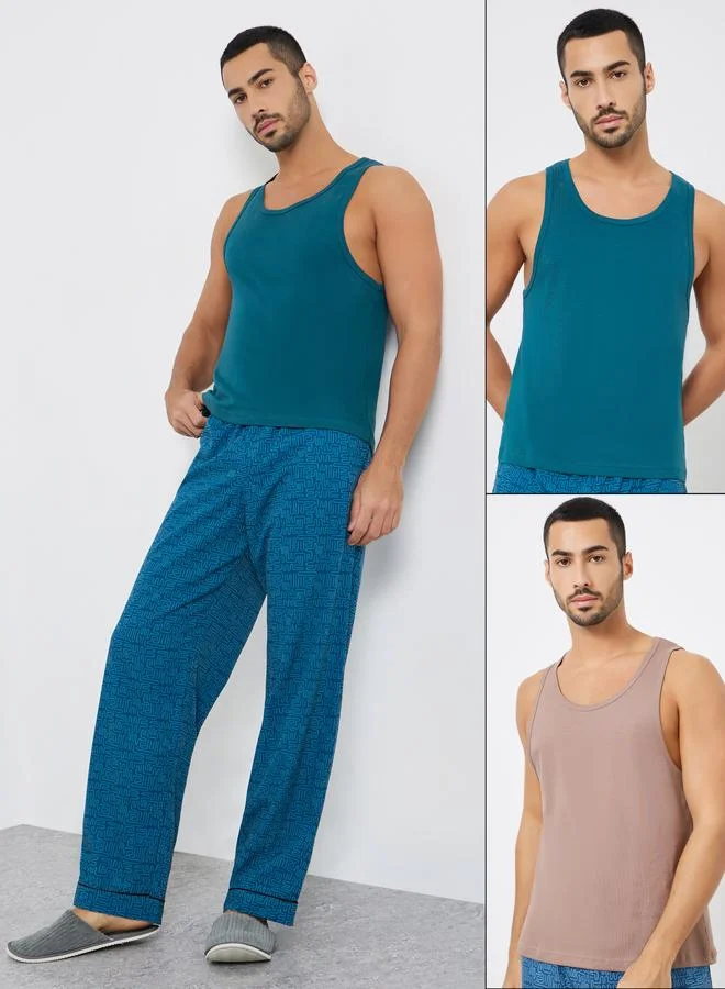 Pack of 2 - Ribbed Cotton Vest