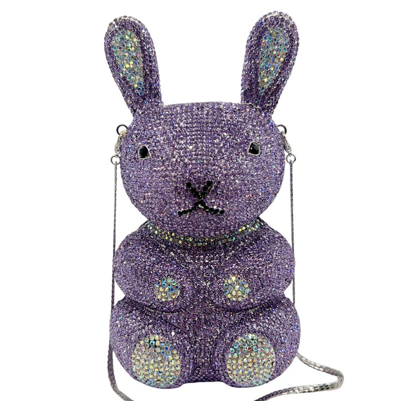 Rabbit Crystal Bag New Rabbit Diamond Dinner Bag Party Banquet Rhinestone Handbag For Women - Image 1