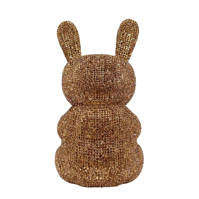 Rabbit Crystal Bag New Rabbit Diamond Dinner Bag Party Banquet Rhinestone Handbag For Women - Image 4