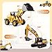 Unimoly Alloy DieCast Construction Vehicles Toys Set wSemi Truck Excavator Bulldozer Real Lights Sounds Movable Parts Learning Toys Gift for 37 Year Old Boys Girls - Image 4