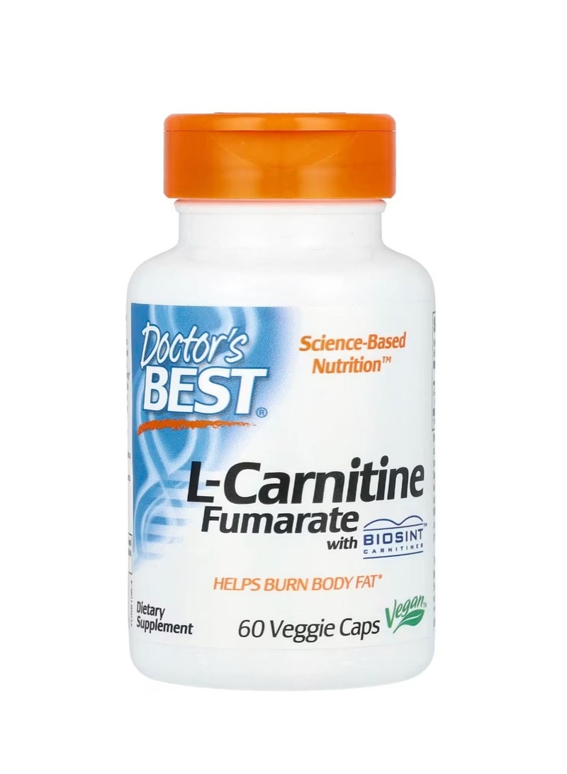 Doctor's Best L-Carnitine Fumarate with Biosint Carnitine 500 mg 60 Veggie Caps  - Image 1