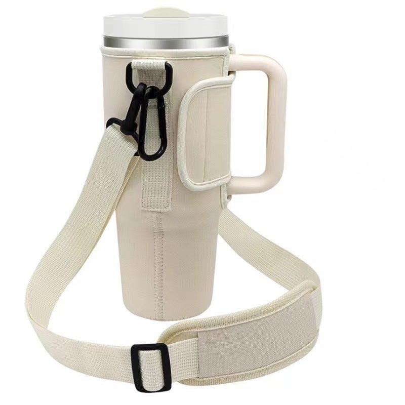 Car Cup Holder: Durable Cloth Cup Holder for Car, Portable Lightweight Drink Holder for On-The-Go, Versatile Eco-Friendly Cup Stand with Pink Design - Image 4