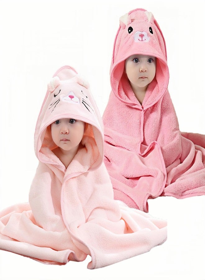 SEVDO 2Pcs Baby Hooded Towel,31 * 31 in Toddler Bath Towels Set for Newborn Babies,Toallas de Baño para Bebe,Organic Infant Kids Boy Essentials1-3 - Image 1