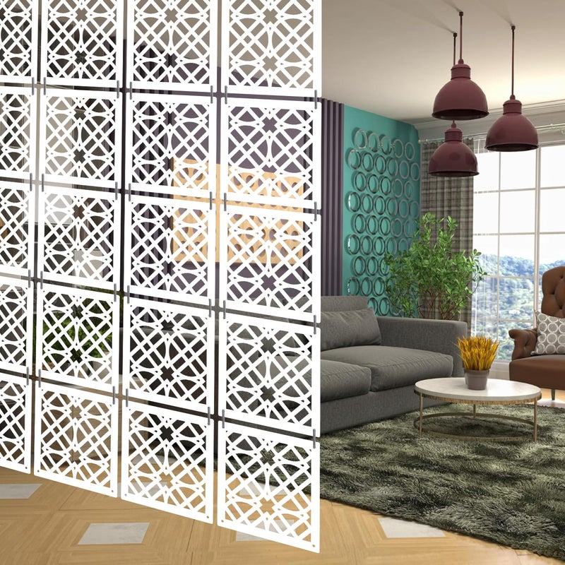 Olive Tree Olive Tree 12Pcs Hanging Room Divider Panel Modern Hanging Screen Partition for Home Decoration Living Room 115 x 115 12 PanelsOTD8091  - Image 2