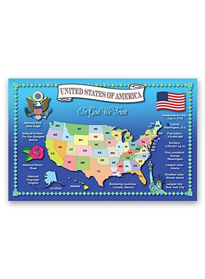 بوست كارد فير مجموعة بطاقات بريدية لخريطة الولايات المتحدة الأمريكية، مكونة من ٢٠ بطاقة بريدية متطابقة. مجموعة بطاقات بريدية عالية الجودة تُصوّر خريطة الولايات المتحدة الأمريكية. صُنعت في الولايات المتحدة الأمريكية. - Image 1