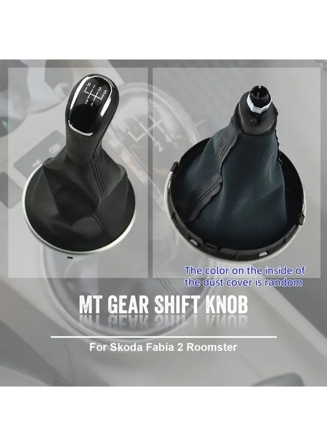 For Skoda Fabia 2 2007-2010 Roomster 2006-2010 5 Speed Gear Shift Knob With PU Leather Boot Cover - Image 3