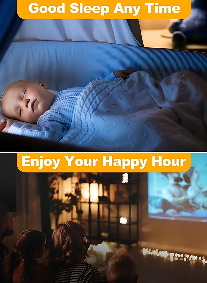 أوجا ستائر حاجبة للضوء محمولة، ستائر معتمة للغرف والمعيشة والحمامات والعلية بعرض 145 سم وطول 100 سم، يمكن تركيبها بطريقة DIY باستخدام قاطع وفيلكرو ومسطرة - Image 5