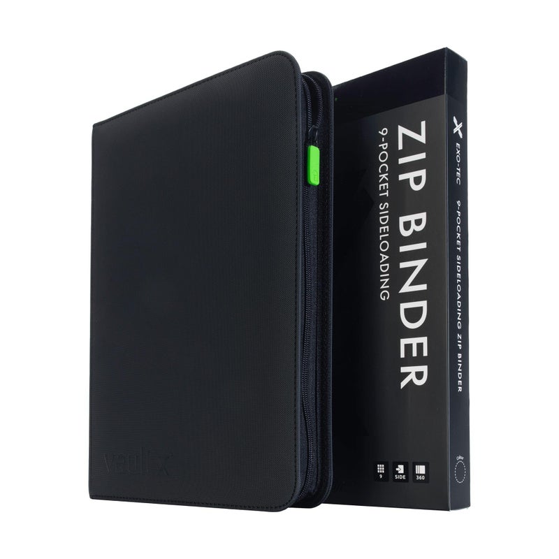 Vault X 9 Pocket Zip Binder 360 Cards ExoTec Material 20 SideLoading Pages Black - Image 2