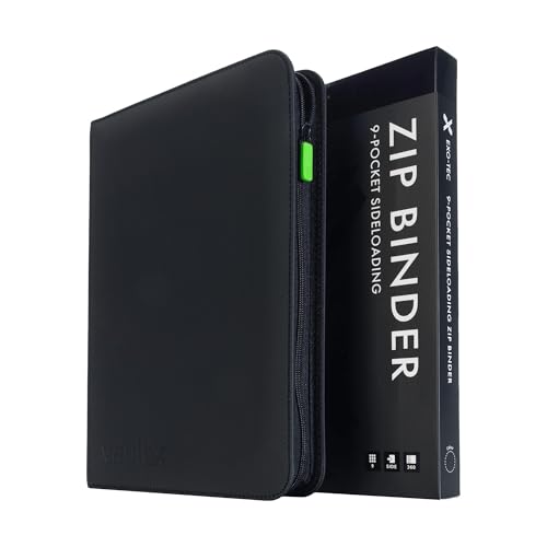 Vault X 9 Pocket Zip Binder 360 Cards ExoTec Material 20 SideLoading Pages Black - Image 1