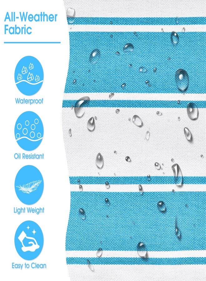 Becokan Beach Bags for Women Large Waterproof Beach Tote Bag Zipper Beach Bags Waterproof Sandproof Swim Pool Bag Large Tote, Blue Stripe, Large - Image 3