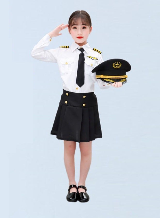 Beauenty Dress Up Pilot Costume for Girls - Airline Captain Uniform - Career Day Dress Up for Children - Image 2