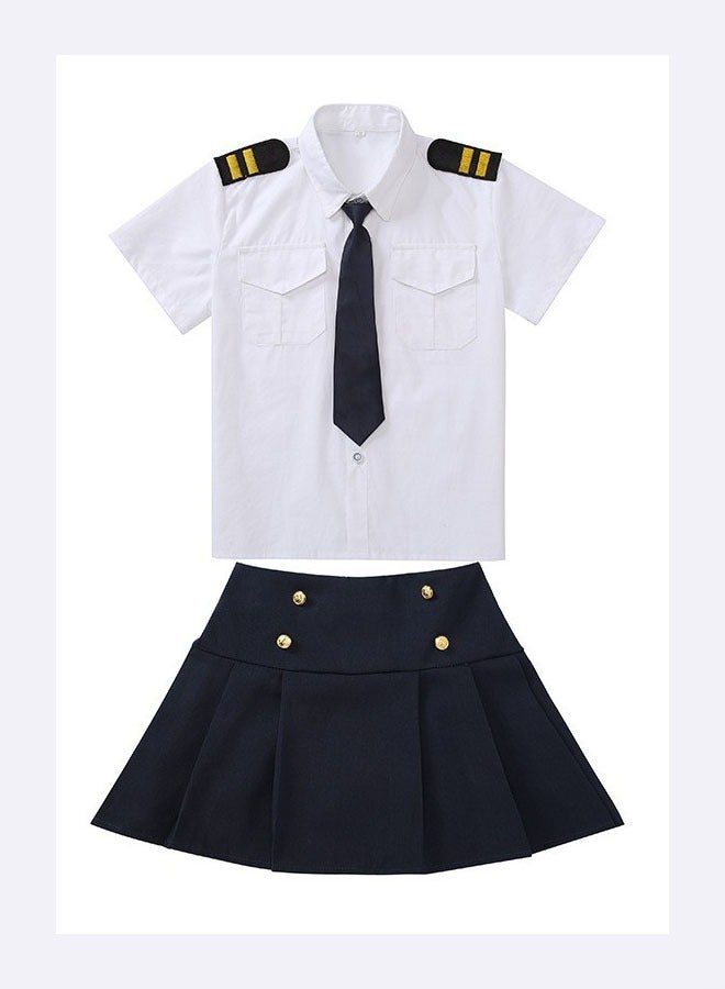 Beauenty Dress Up Pilot Costume for Girls - Airline Captain Uniform - Career Day Dress Up for Children - Image 4