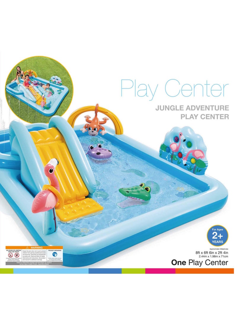 Arabest - 57161NP Jungle Adventures Water Play Center Inflatable Pool- From 3 years old Kids, inflatable Children water Pool Activity with Fun and colorful design - Image 1