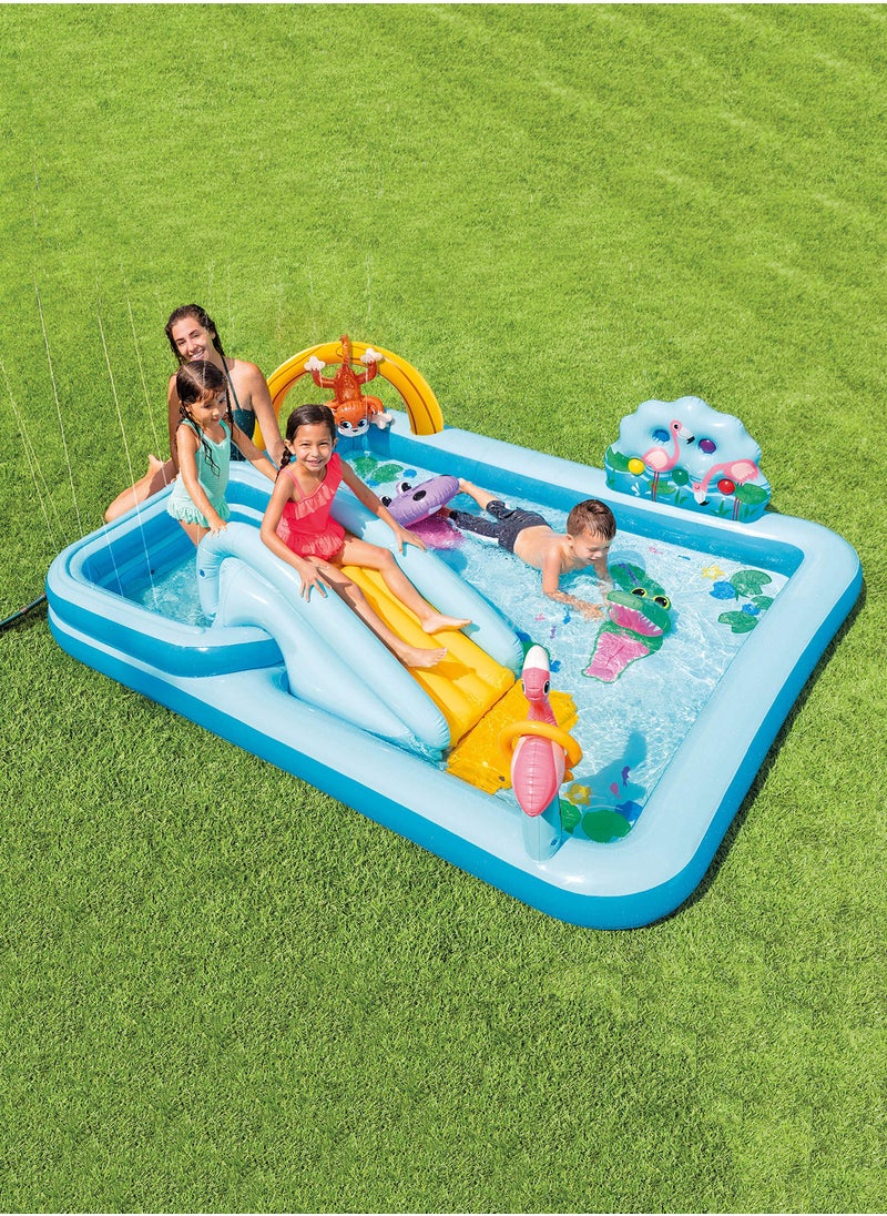 Arabest - 57161NP Jungle Adventures Water Play Center Inflatable Pool- From 3 years old Kids, inflatable Children water Pool Activity with Fun and colorful design - Image 1
