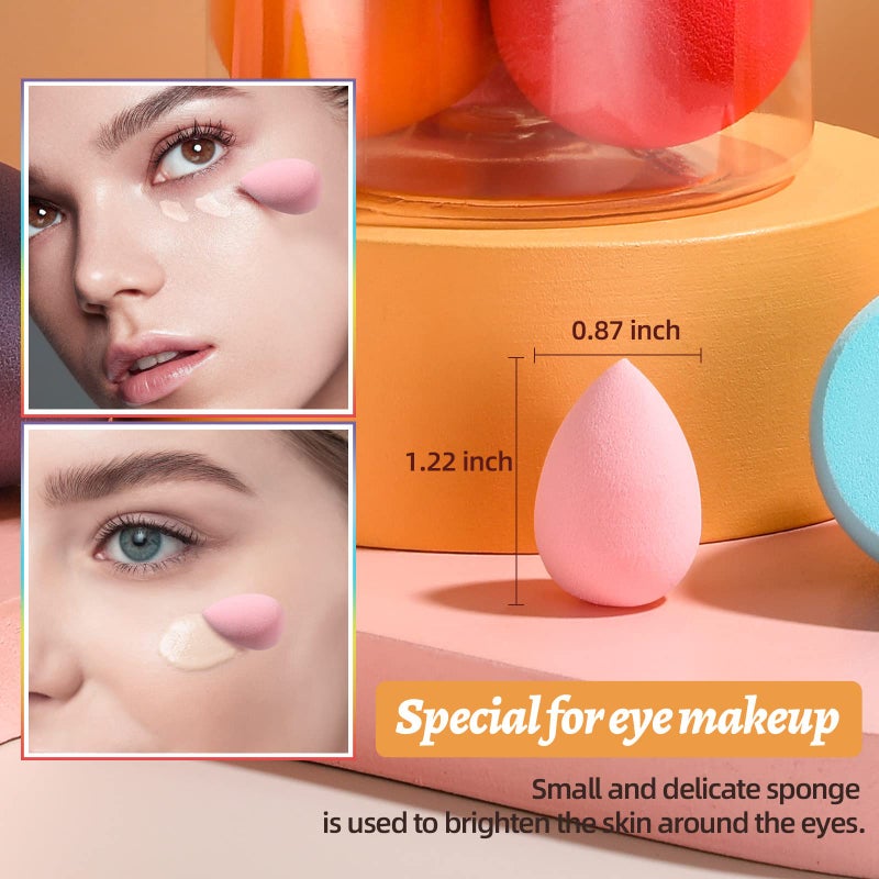 BS Mall Makeup Sponge Set BS-MALL 7 Pcs blender sponge for Liquid, Cream, and Powder, Multi-colored Makeup Sponges (B-7Color) - Image 4