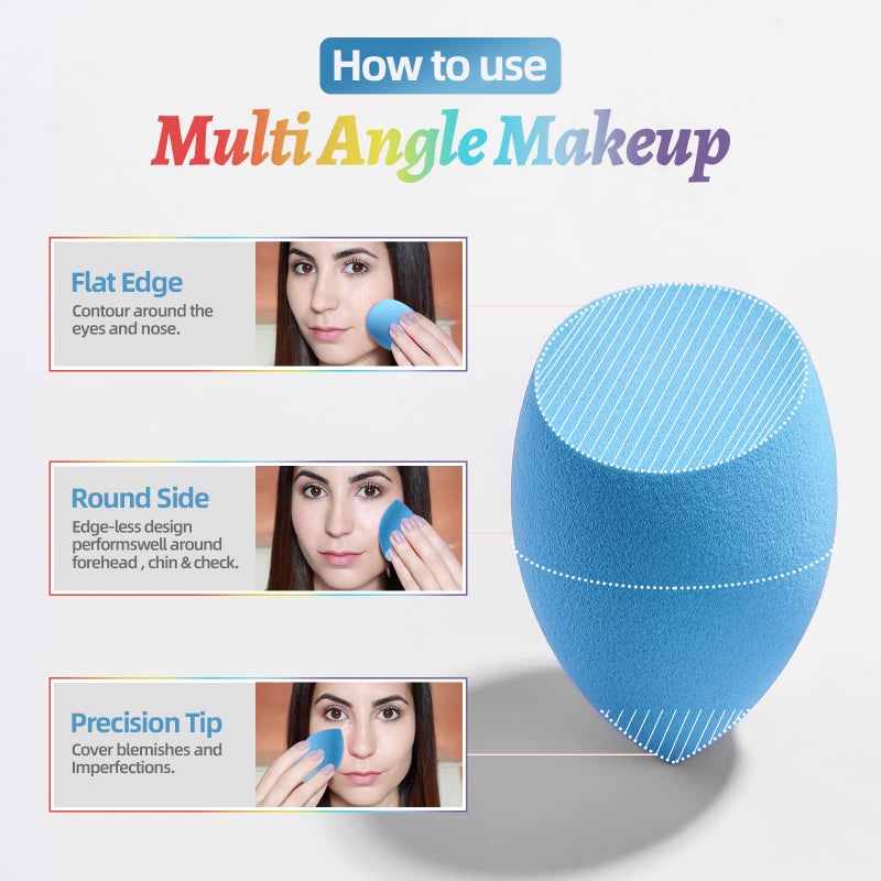 BS Mall Makeup Sponge Set BS-MALL 7 Pcs blender sponge for Liquid, Cream, and Powder, Multi-colored Makeup Sponges (B-7Color) - Image 2