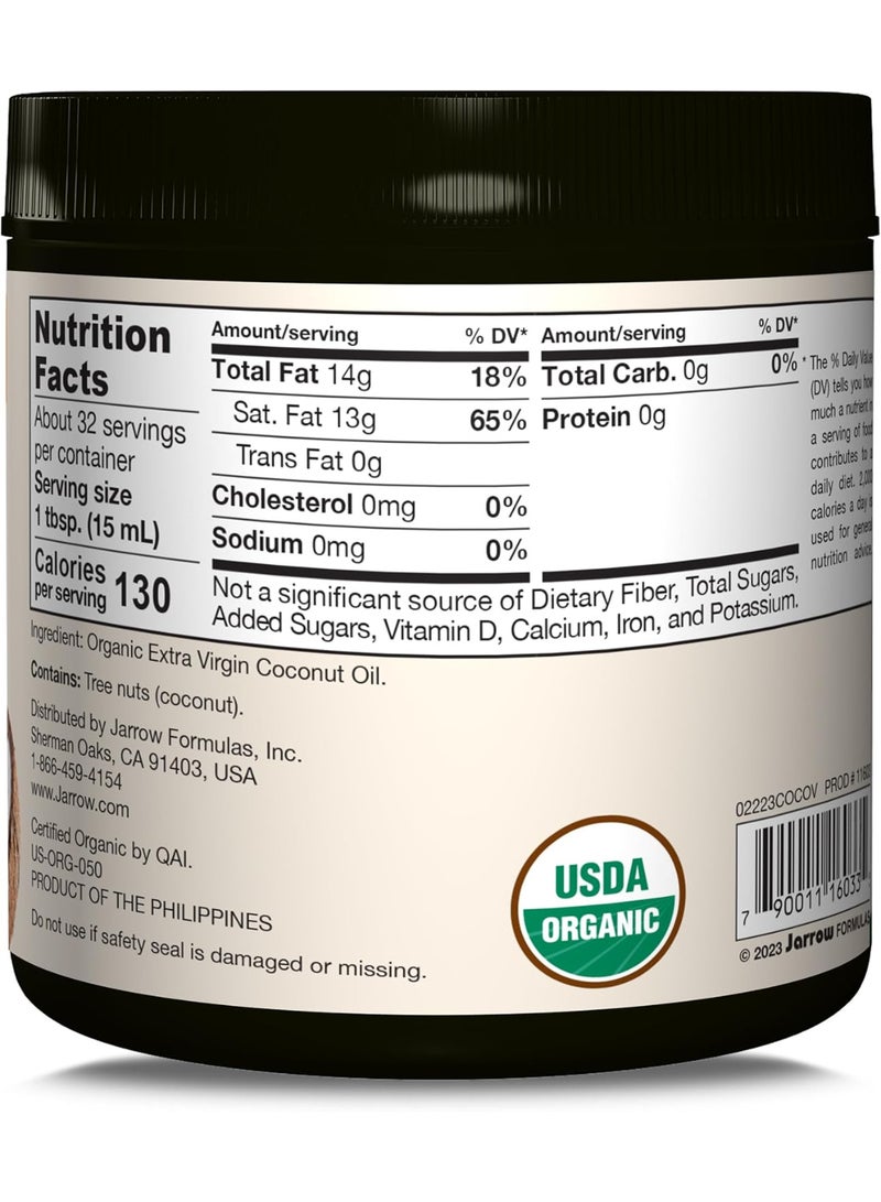 جارو فورملاز زيت جوز الهند البكر الممتاز العضوي ١٠٠٪ من جارو فورميولا، ١٦ أونصة - Image 4
