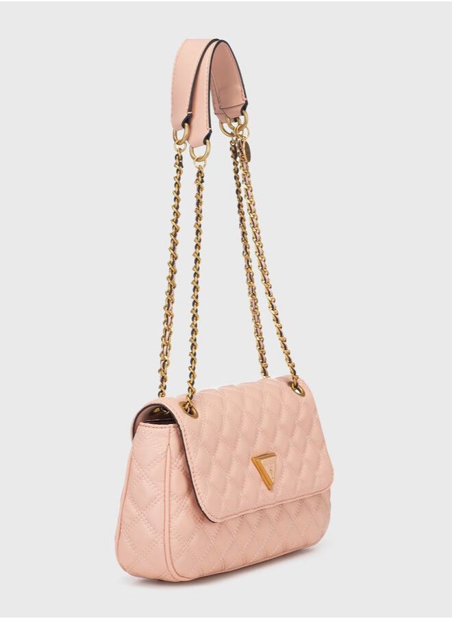 GUESS GUESS Pink Quilted Chain Shoulder Bag For Women  - Image 3