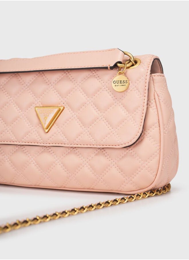 GUESS GUESS Pink Quilted Chain Shoulder Bag For Women  - Image 4