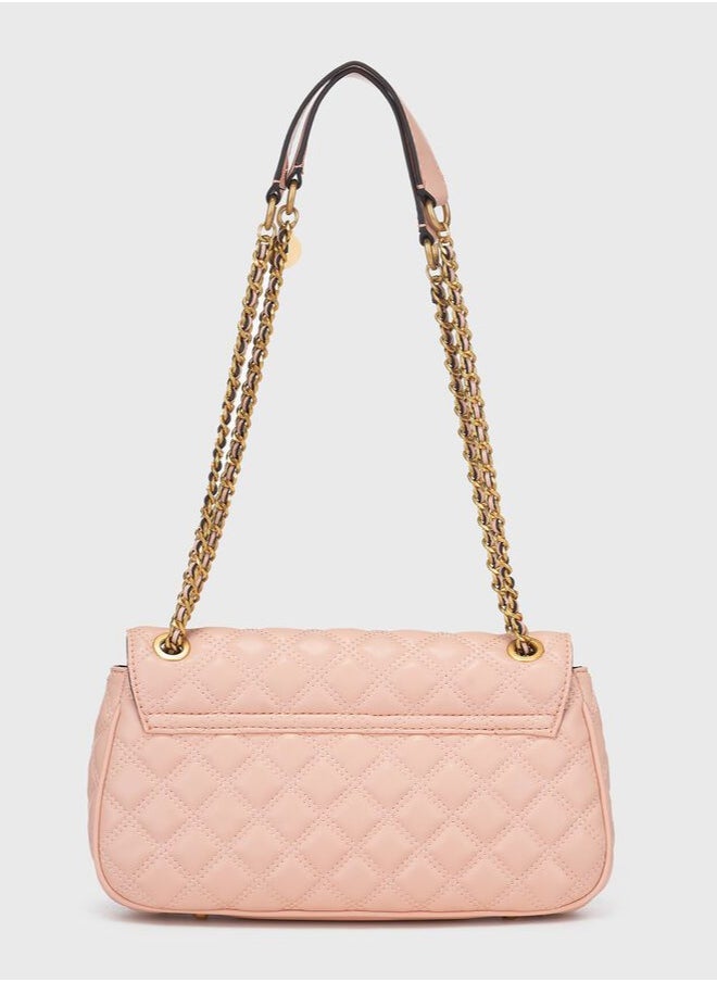 GUESS GUESS Pink Quilted Chain Shoulder Bag For Women  - Image 2