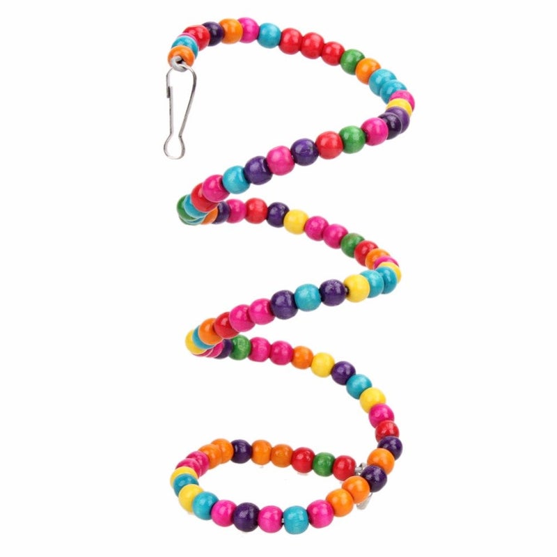 Sage Square سلم مرن من خرز الخشب الطبيعي كبير للحيوانات الأليفة - Image 4