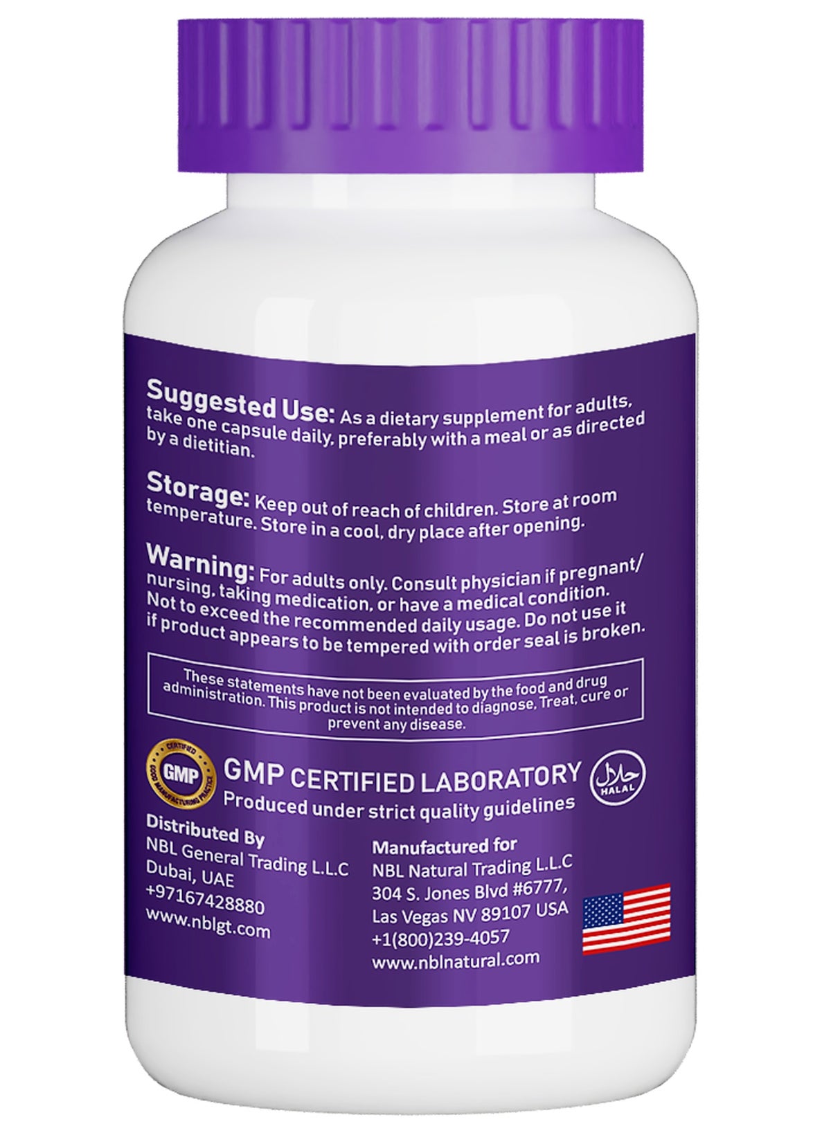 Nbl Natural Magnesium Glycinate Chelate 200Mg Capsules120 'S