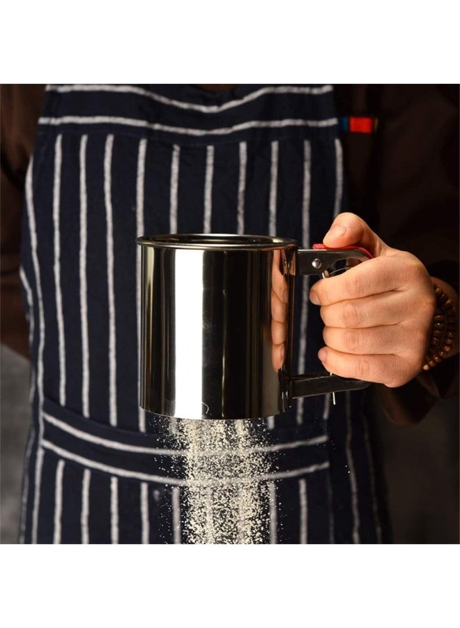 منخل دقيق يدوي من الستانلس ستيل بيد سيليكون - Image 4