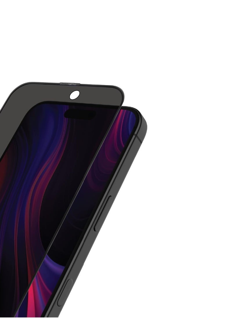 Moxedo Moxedo Ultra Shield Tempered Glass Screen Protector Privacy 9H Hardness Full Coverage Anti-Spy Protection with Auto-Align Easy Applicator for iPhone 16 6.1" inch  - Image 1