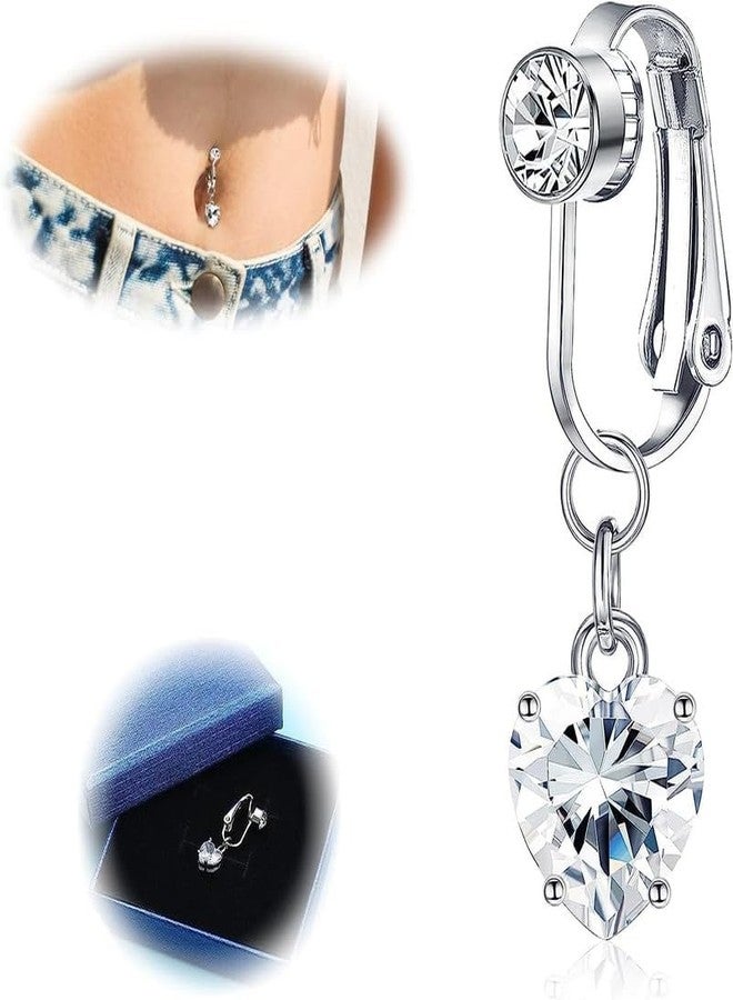 PARVY® Belly Button | Clamp Piercing Jewellery | Belly Rings the Party Fake Navel Ring Non Piercing(1 PCS) - Image 2