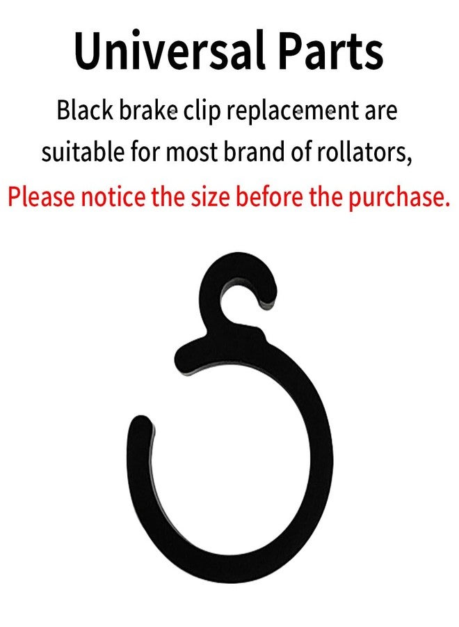 Toeloioh Replacement of Brake Clip for Rollator Wheelchair Transport Chair, Brake Clamp for Walker, Brake Grip Holder for Rollator, Brake Lock Clip, Rollator Parts Accessories (6) - Image 2