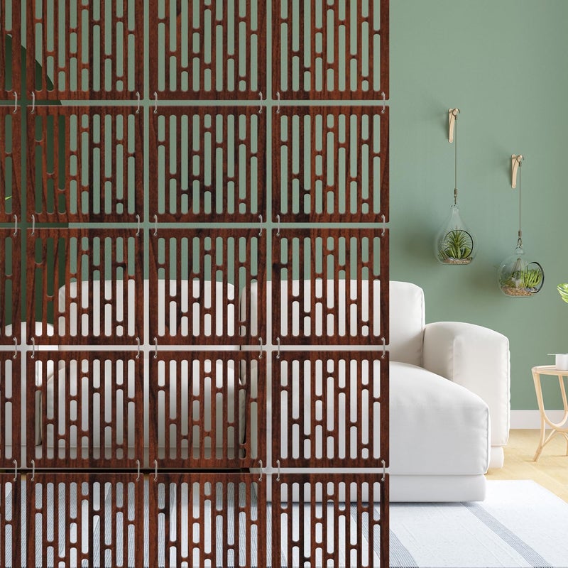 Olive Tree Olive Tree 12Pcs Hanging Room Divider Panel Modern Hanging Screen Partition for Home Decoration Living Room 115 x 115 12 PanelsOTD7092  - Image 1
