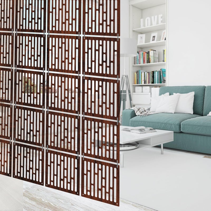 Olive Tree Olive Tree 12Pcs Hanging Room Divider Panel Modern Hanging Screen Partition for Home Decoration Living Room 115 x 115 12 PanelsOTD7092  - Image 2