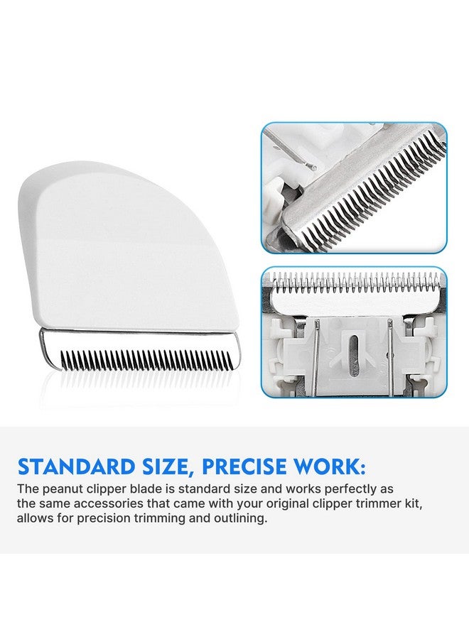 CR8GR8 2 Pack Peanut Clipper Replacement Blade, Snap-On Replacement Blade for Wahl Peanut Hair Clipper #2068-300, White - Image 3