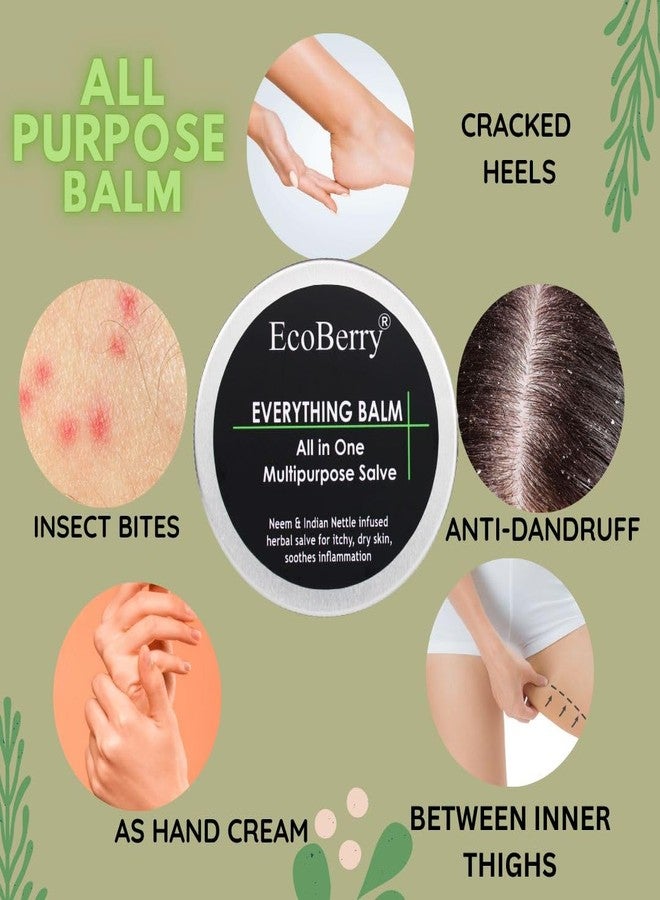 EcoBerry Everything Balm, All In One Multipurpose Balm, Moisturizing, Hair Conditioning, Anti-dandruff, Makeup Remover, Effective on Skin Rashes Insect Bites, Natural, Chemical Free, Paraben Free, Veg - Image 4