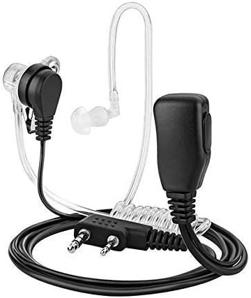 Artek Air Acoustic Tube Covert Earpiece with Throat Microphone | Wired 2-Pin Audio Connector | Compatible with Baofeng UV-5R BF-888S and Other Two-Way Radios | Surveillance and Security Use - Image 1
