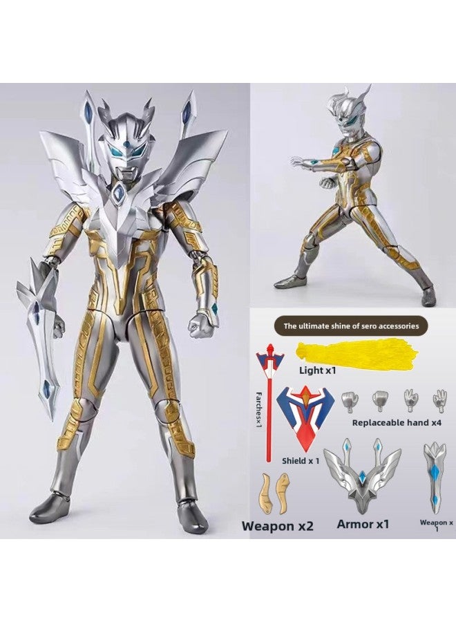 Shf Ultimate Shining Sailor Gold Sailor Super Action Ott دمية مصنوعة يدويًا للأطفال لعبة هدية - اللون: Blelaze 18 سم - Image 4
